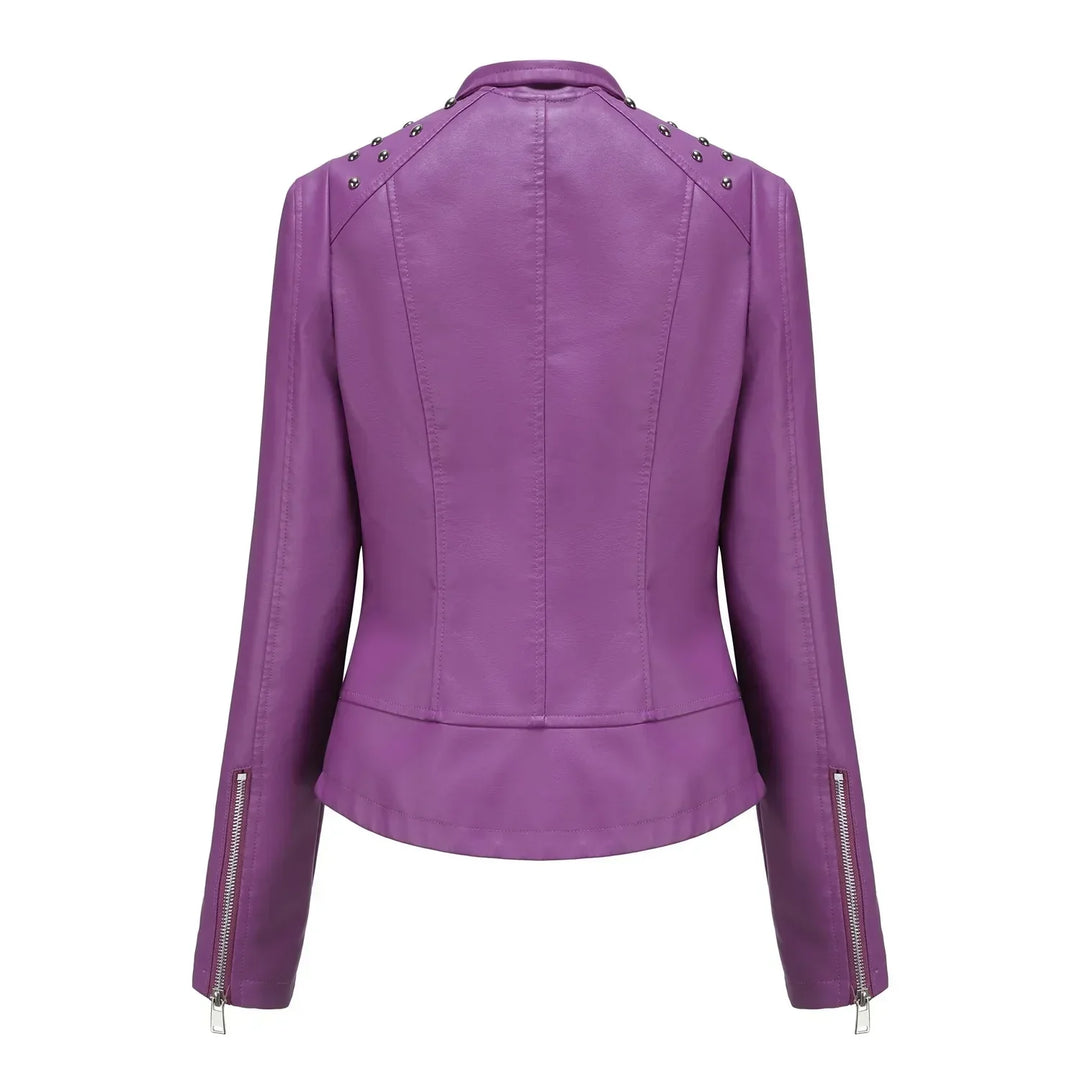 Damen Bikerjacke Kurz Geschnitten | Asymmetrischer Reißverschluss
