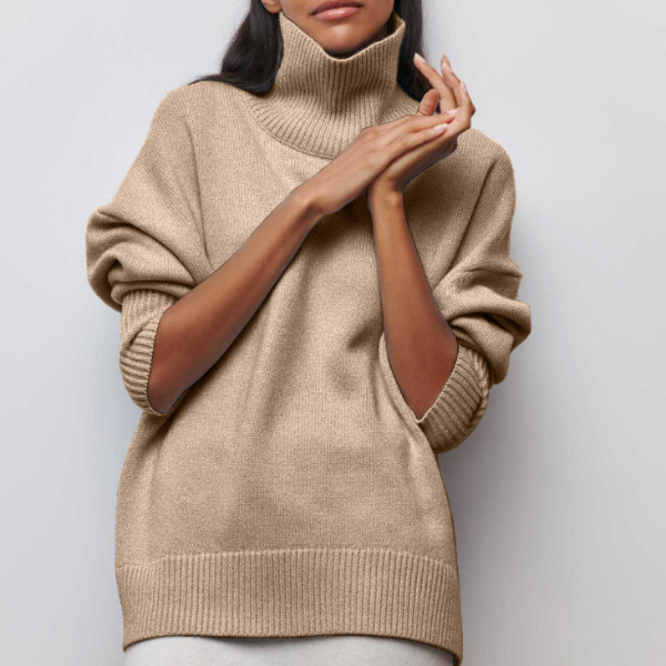 Damen Pullover | Strick mit Stehkragen
