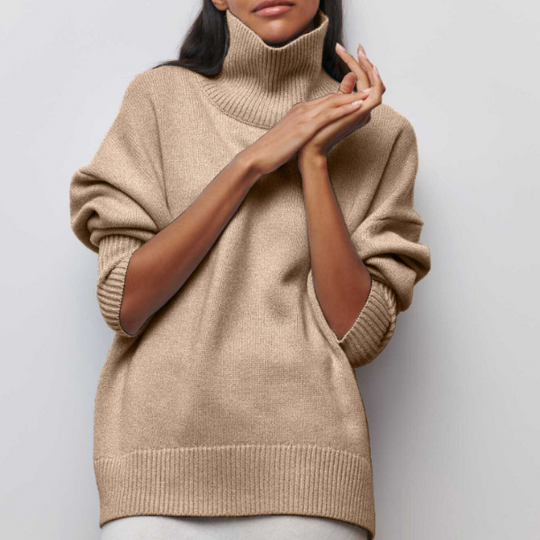 Damen Pullover | Strick mit Stehkragen