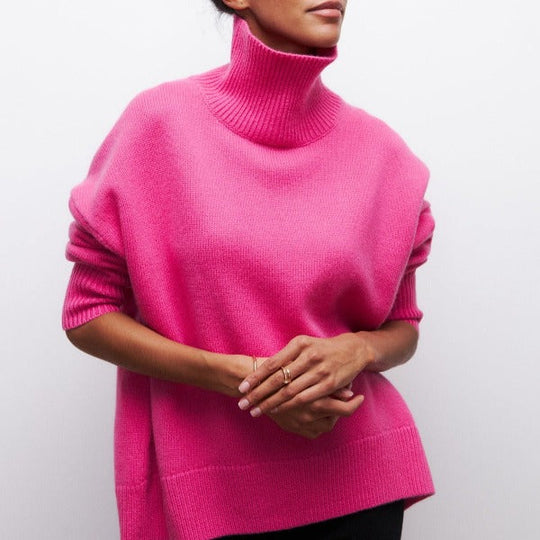 Damen Pullover | Strick mit Stehkragen