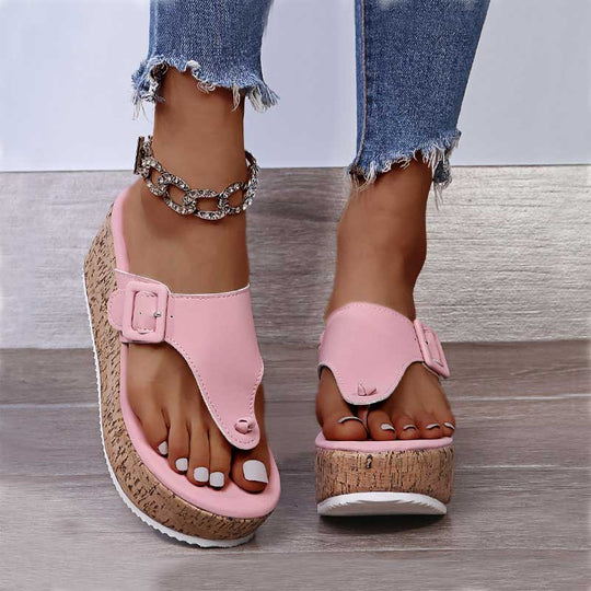 Keilsandalen mit Verstellbarer Schnalle für Damen