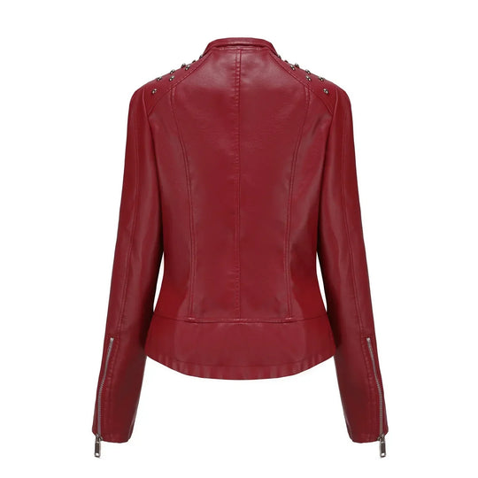 Damen Bikerjacke Kurz Geschnitten | Asymmetrischer Reißverschluss