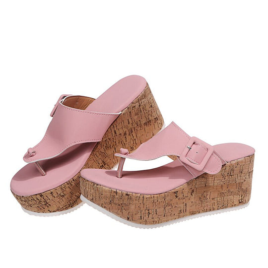 Keilsandalen mit Verstellbarer Schnalle für Damen