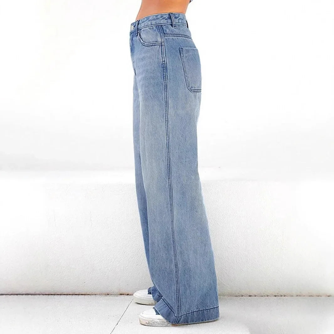 Baggy Jeans Damen | High Waist Hose mit weitem Schnitt