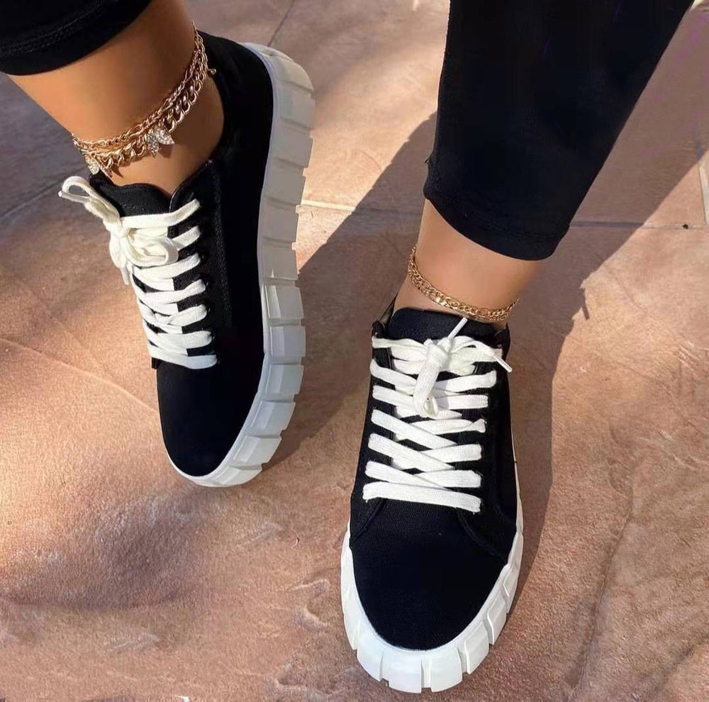 Klobiger Sohle Schnürschuhe für Damen