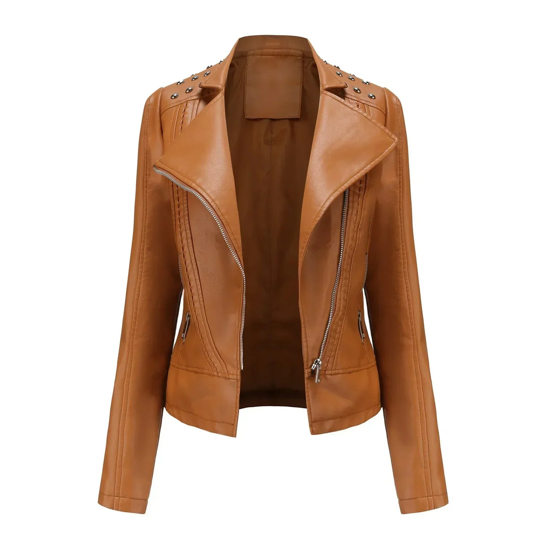 Damen Bikerjacke Kurz Geschnitten | Asymmetrischer Reißverschluss