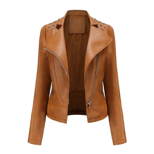 Damen Bikerjacke Kurz Geschnitten | Asymmetrischer Reißverschluss
