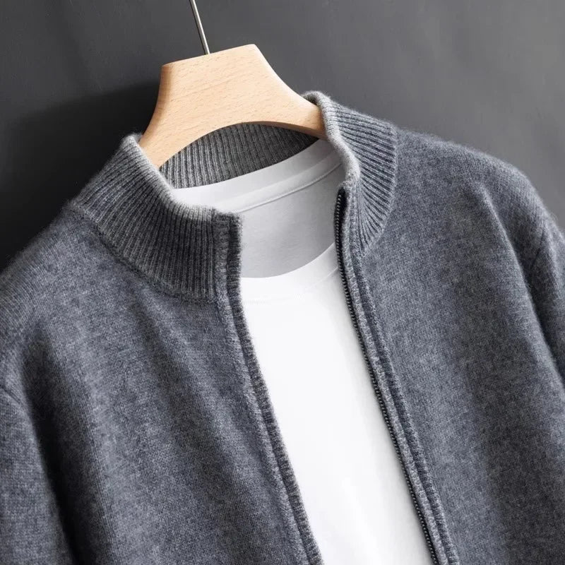 Strickjacke Mit Reißverschluss Für Herren | Leicht Gefüttert Und Zeitlos