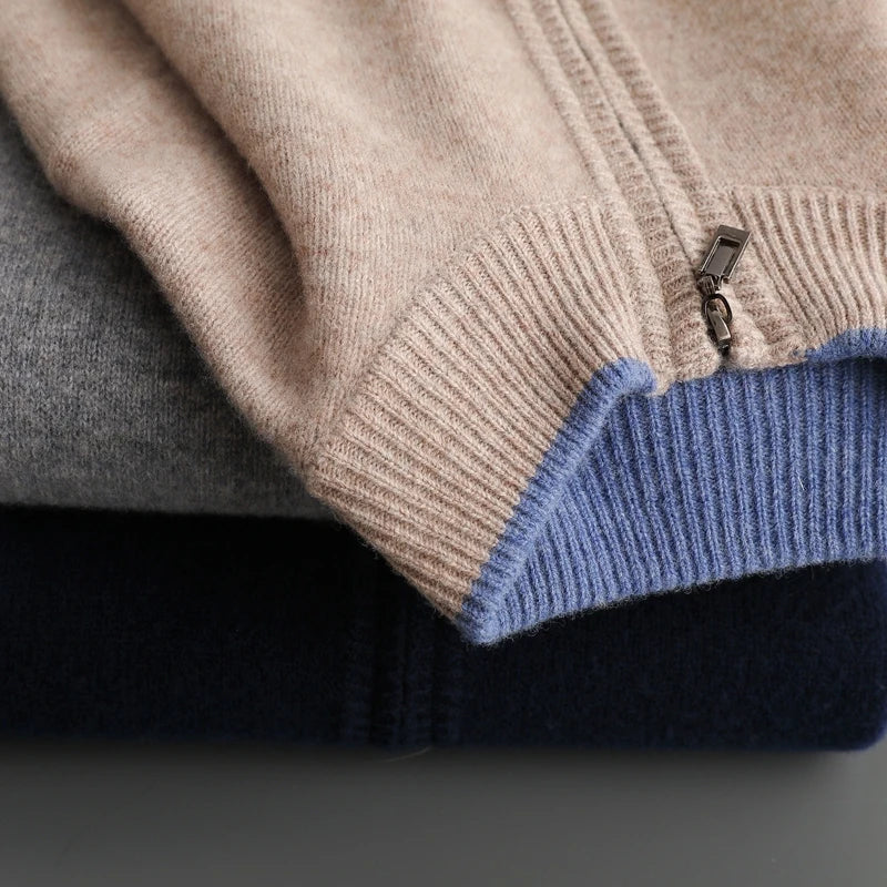 Strickjacke Mit Reißverschluss Für Herren | Leicht Gefüttert Und Zeitlos