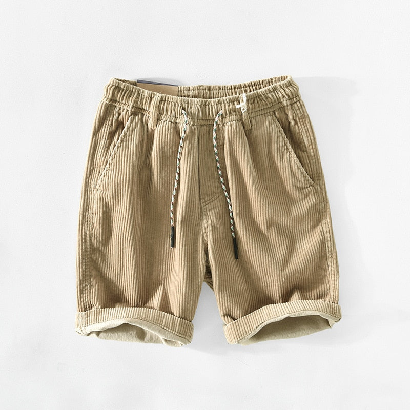 Cord-Shorts mit Kordelzug für Männer