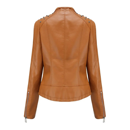 Damen Bikerjacke Kurz Geschnitten | Asymmetrischer Reißverschluss