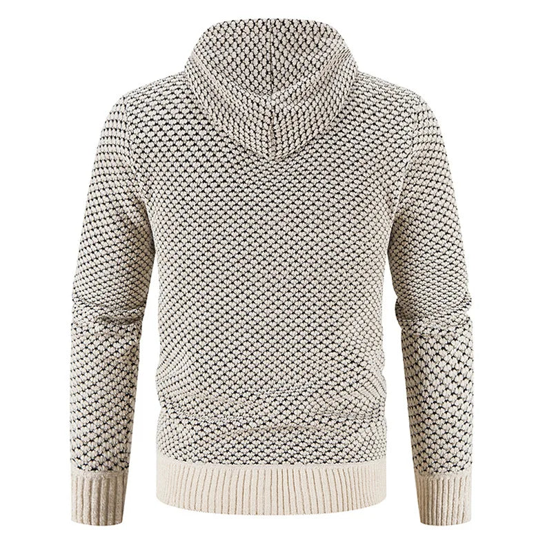 Strickjacke Für Herren Mit Fleecefutter | Kapuzenjacke Für Winter