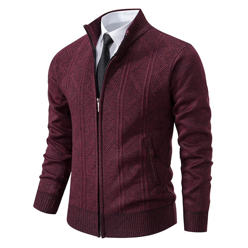 Business Strickjacke mit Reißverschluss für Männer