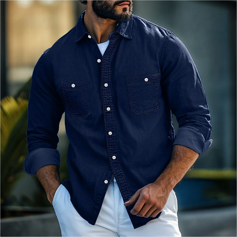 Denimhemd mit Knöpfen für Männer