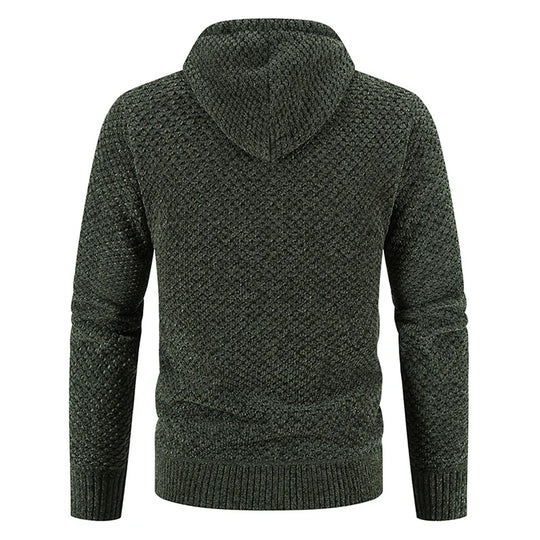 Strickjacke Für Herren Mit Fleecefutter | Kapuzenjacke Für Winter