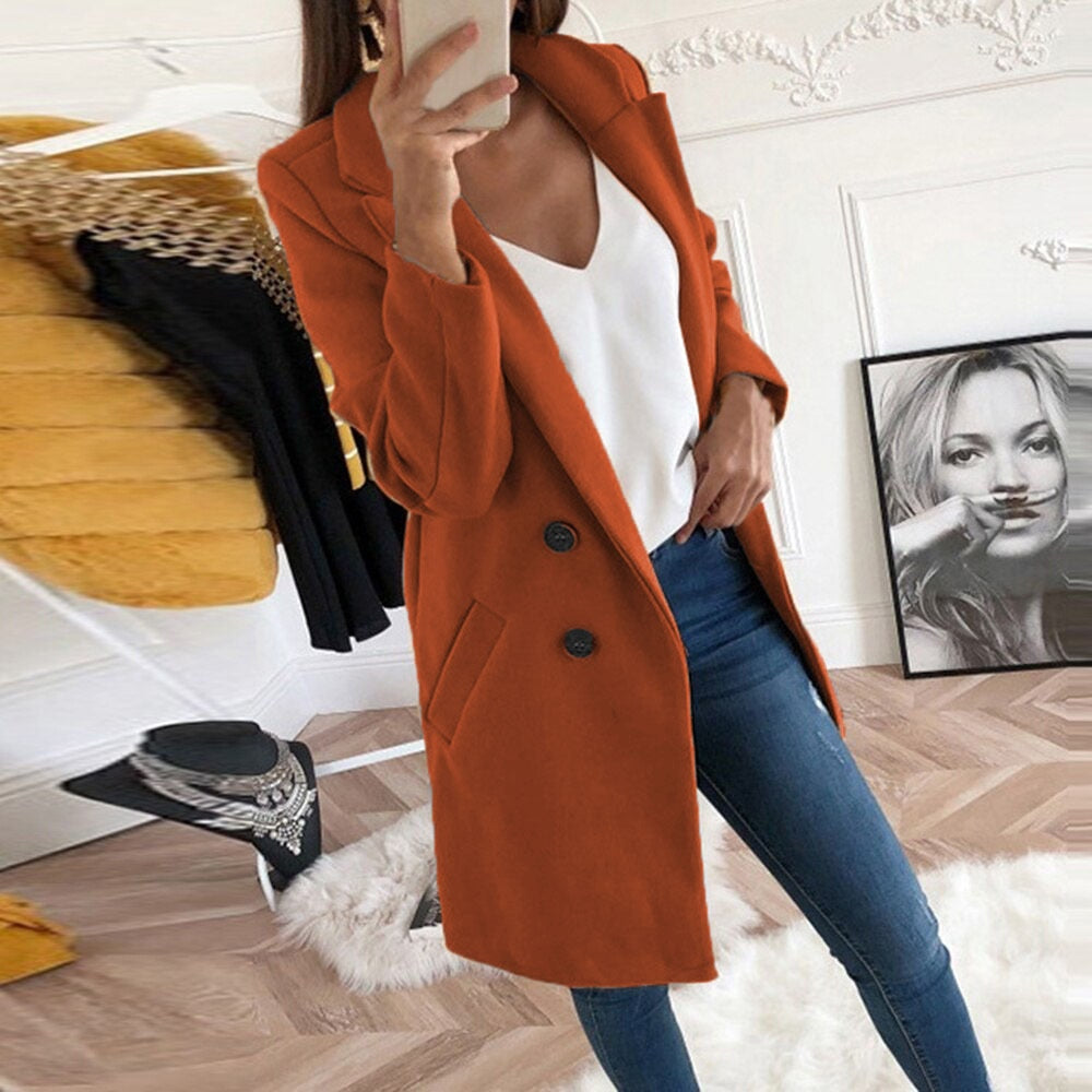 Wintermantel Damen | Reverskragen und Taschen für kalte Tage