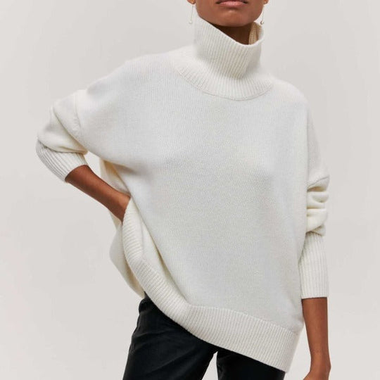 Damen Pullover | Strick mit Stehkragen