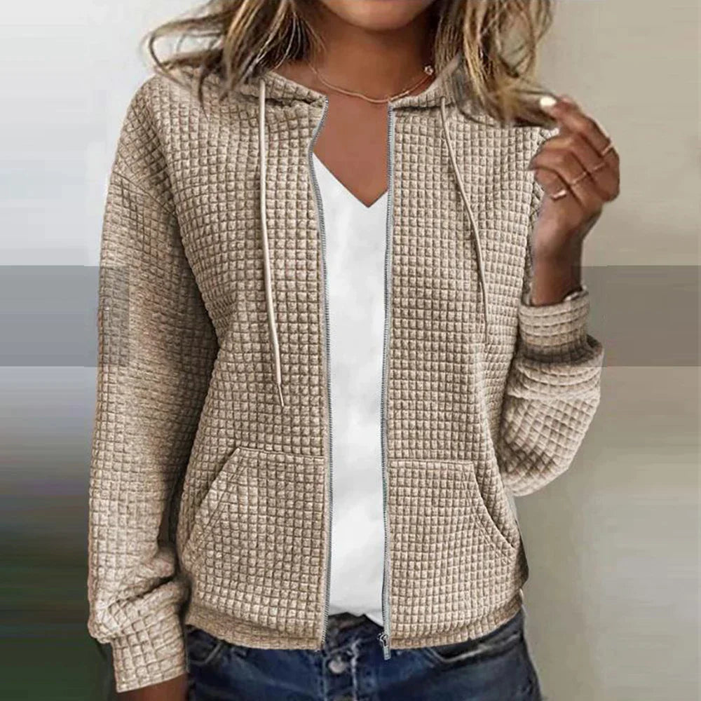 Strickjacke Damen Kariert | Casual Jacke Mit Muster