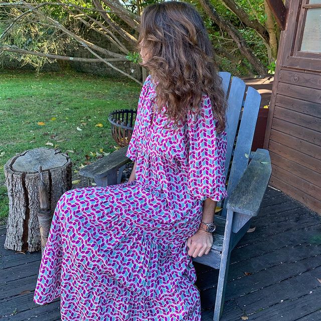 Locker Bedrucktes Maxikleid für Damen