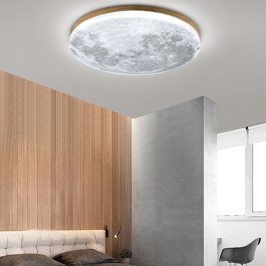 Deckenleuchte Rund Mond & Erde Design | Oberfläche Montage
