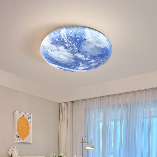 Deckenleuchte Rund Mond & Erde Design | Oberfläche Montage