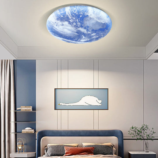 Deckenleuchte Rund Mond & Erde Design | Oberfläche Montage