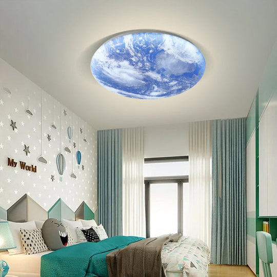 Deckenleuchte Rund Mond & Erde Design | Oberfläche Montage