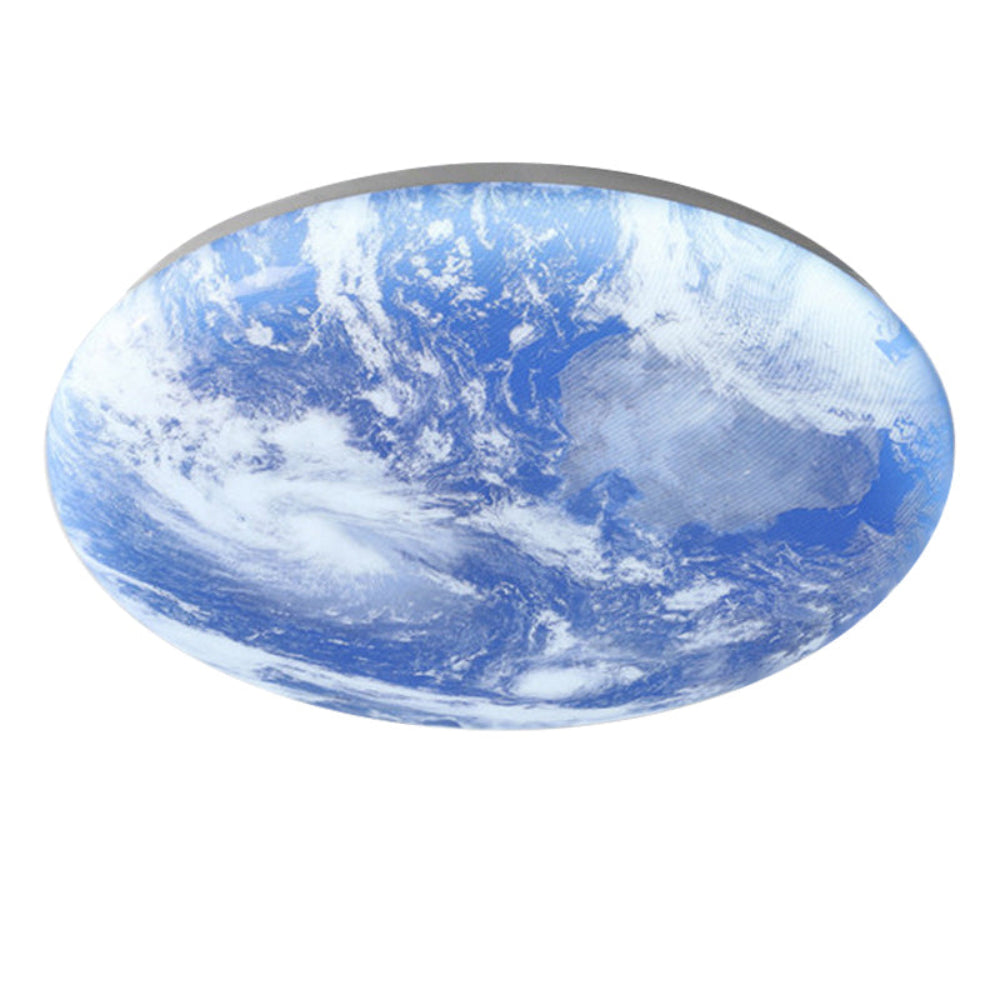 Deckenleuchte Rund Mond & Erde Design | Oberfläche Montage