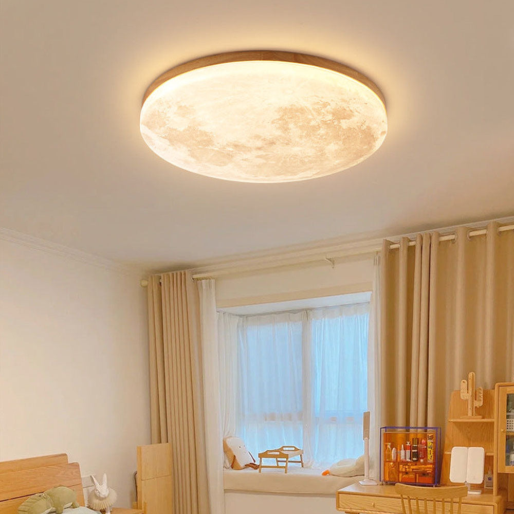 Deckenleuchte Rund Mond & Erde Design | Oberfläche Montage