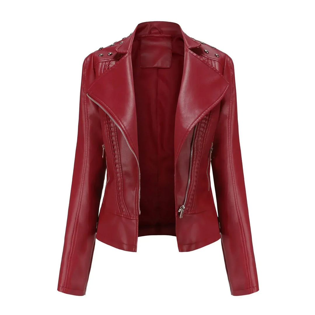Damen Bikerjacke Kurz Geschnitten | Asymmetrischer Reißverschluss