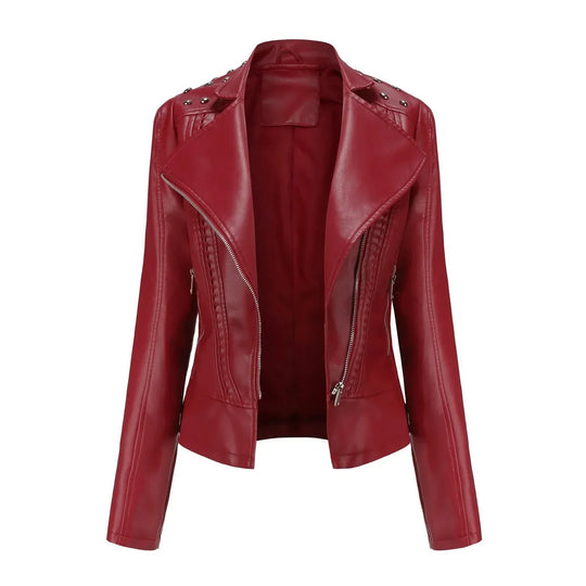 Damen Bikerjacke Kurz Geschnitten | Asymmetrischer Reißverschluss