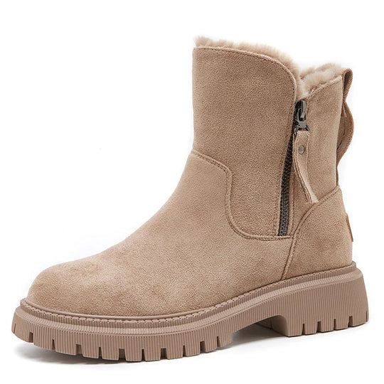 Damen Winter Stiefel | Mid-Calf Casual mit Profilsohle