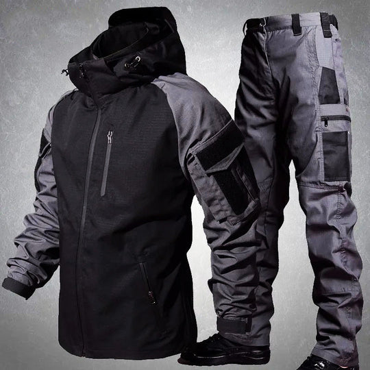 Herren Winterjacke und Hose im Set | Outdoor Design mit Kapuze und Reißverschluss