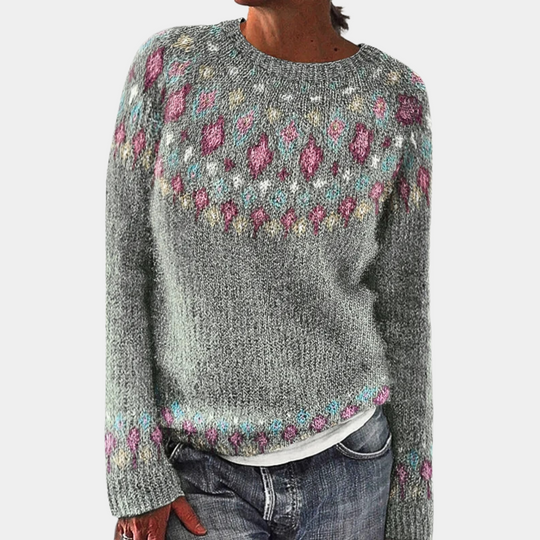 Pullover Bunt Damen Strick Langarm | Gemütlich & Stylisch