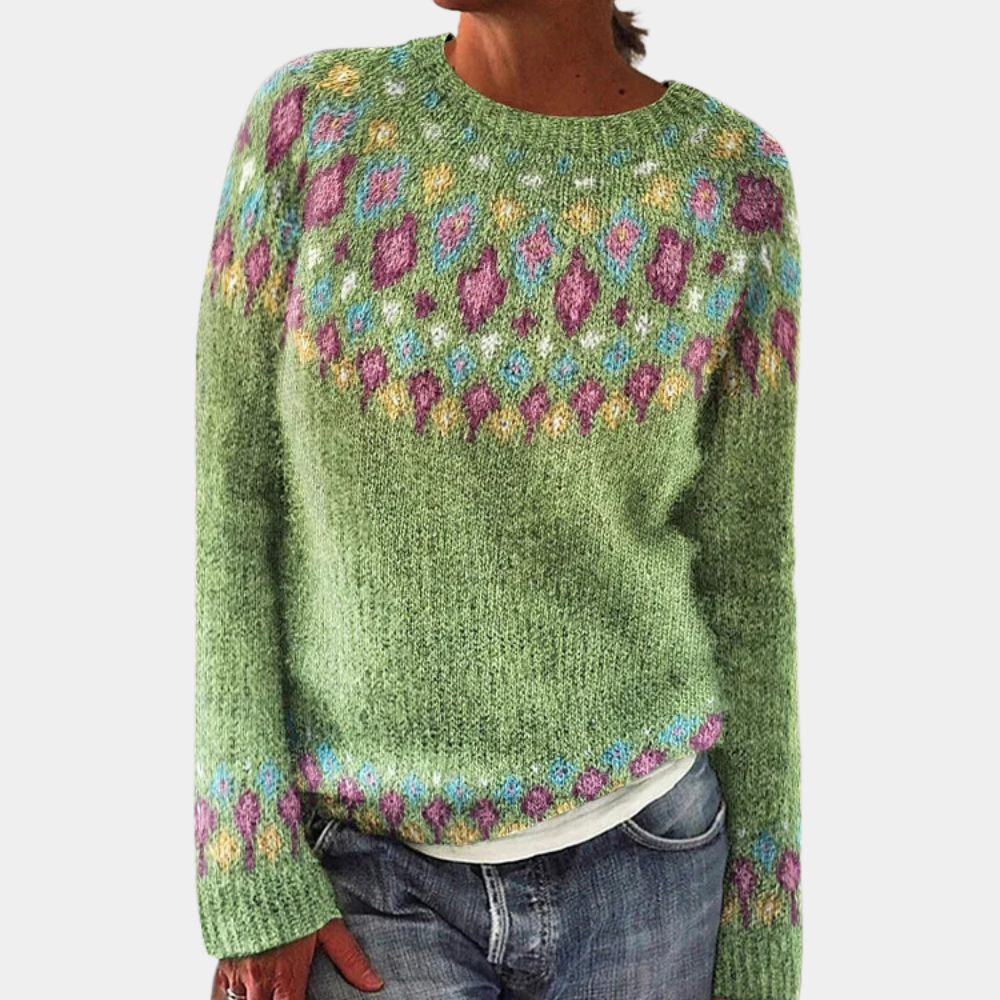 Pullover Bunt Damen Strick Langarm | Gemütlich & Stylisch