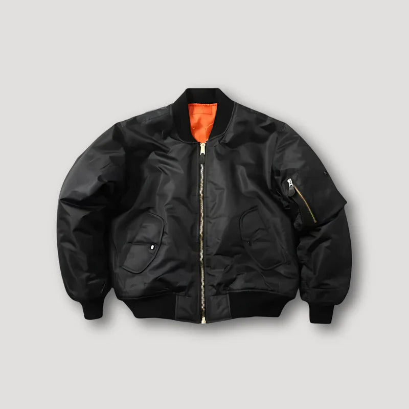 Bomberjacke mit Reissverschluss und Taschen für Männer