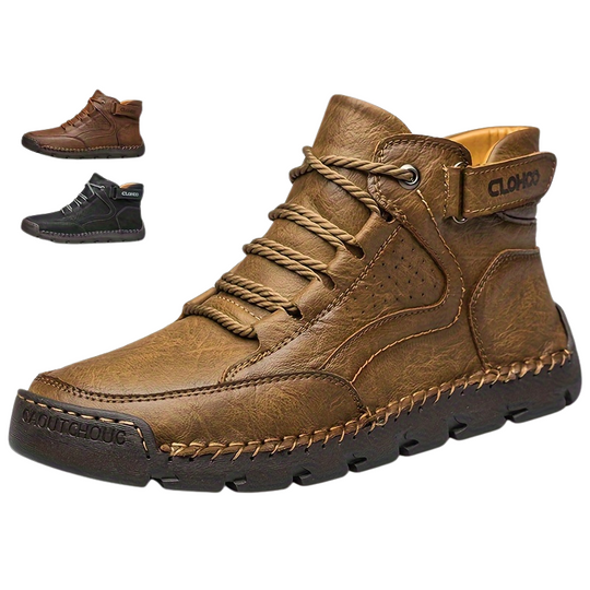 Herren Winterschuhe | Knöchelhohe Schnürstiefel mit Profilsohle