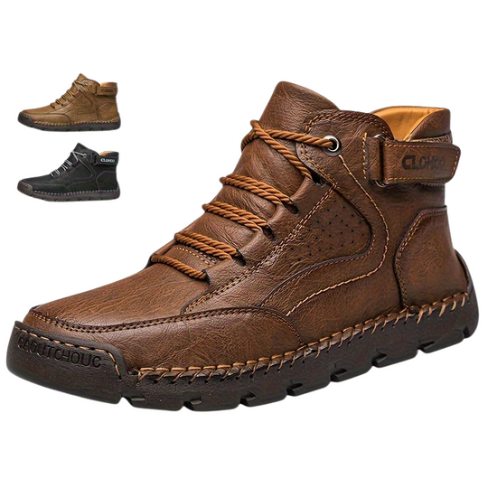 Herren Winterschuhe | Knöchelhohe Schnürstiefel mit Profilsohle