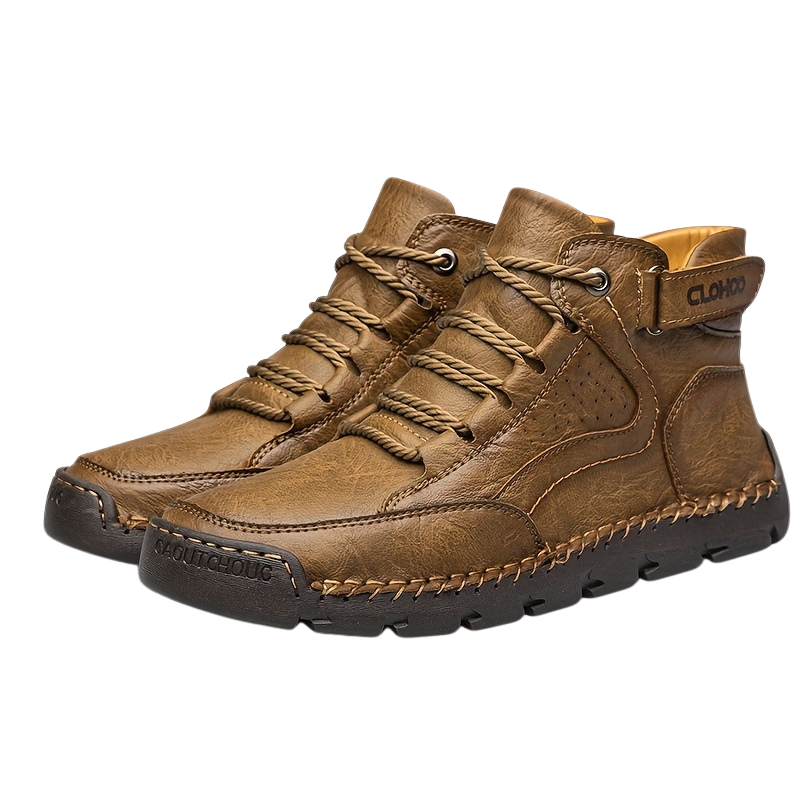 Herren Winterschuhe | Knöchelhohe Schnürstiefel mit Profilsohle
