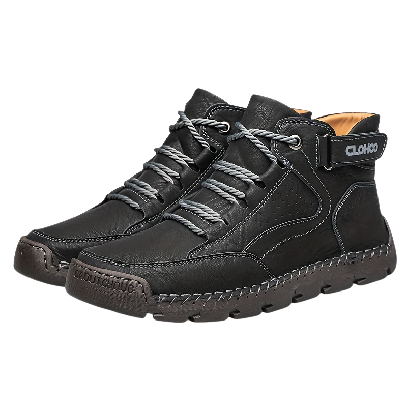 Herren Winterschuhe | Knöchelhohe Schnürstiefel mit Profilsohle