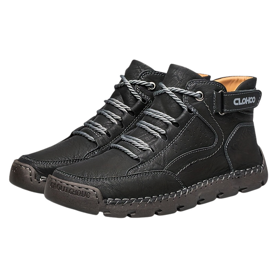 Herren Winterschuhe | Knöchelhohe Schnürstiefel mit Profilsohle