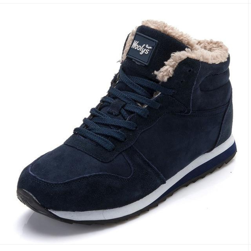 Winterschuhe Herren | Knöchelhoch Schnürstiefel mit Profilsohle