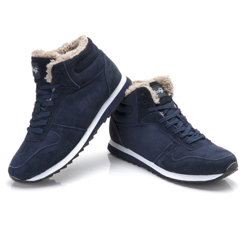Winterschuhe Herren | Knöchelhoch Schnürstiefel mit Profilsohle