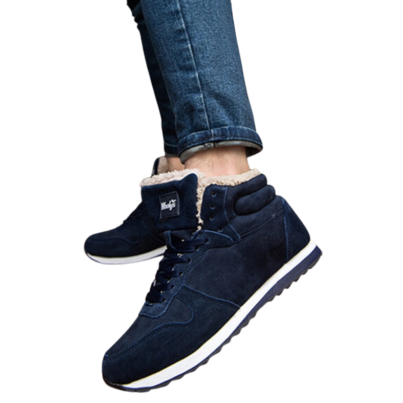 Winterschuhe Herren | Knöchelhoch Schnürstiefel mit Profilsohle