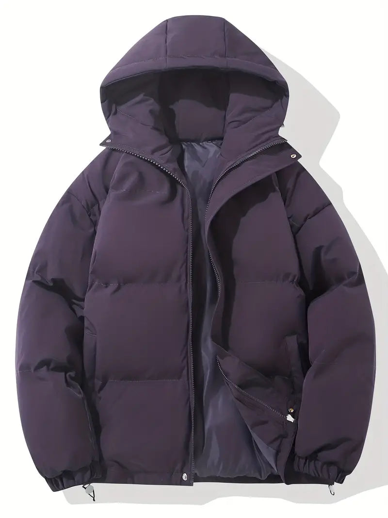 Unisex Winterjacke | Lässiger Steppmantel Mit Kapuze