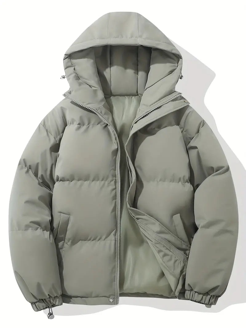 Unisex Winterjacke | Lässiger Steppmantel Mit Kapuze