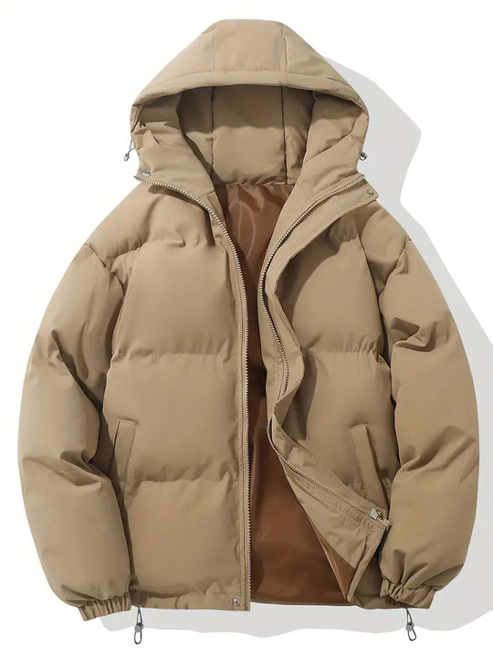 Unisex Winterjacke | Lässiger Steppmantel Mit Kapuze