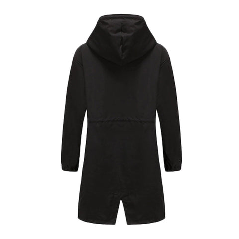 Trenchcoat Damen Lang Übergangsjacke | Kapuze Leicht Modern