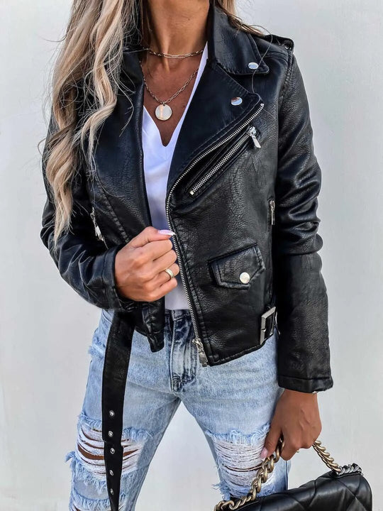 Elegante Lederjacke für Frauen