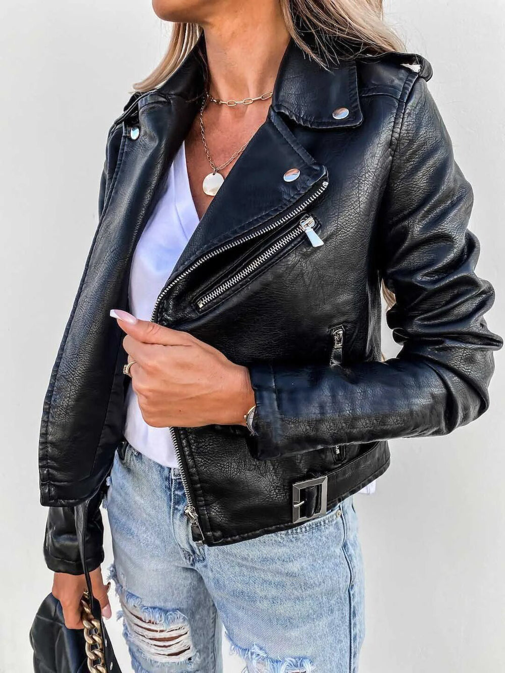 Elegante Lederjacke für Frauen